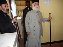 Visiting w/ the bishop of Kenya.